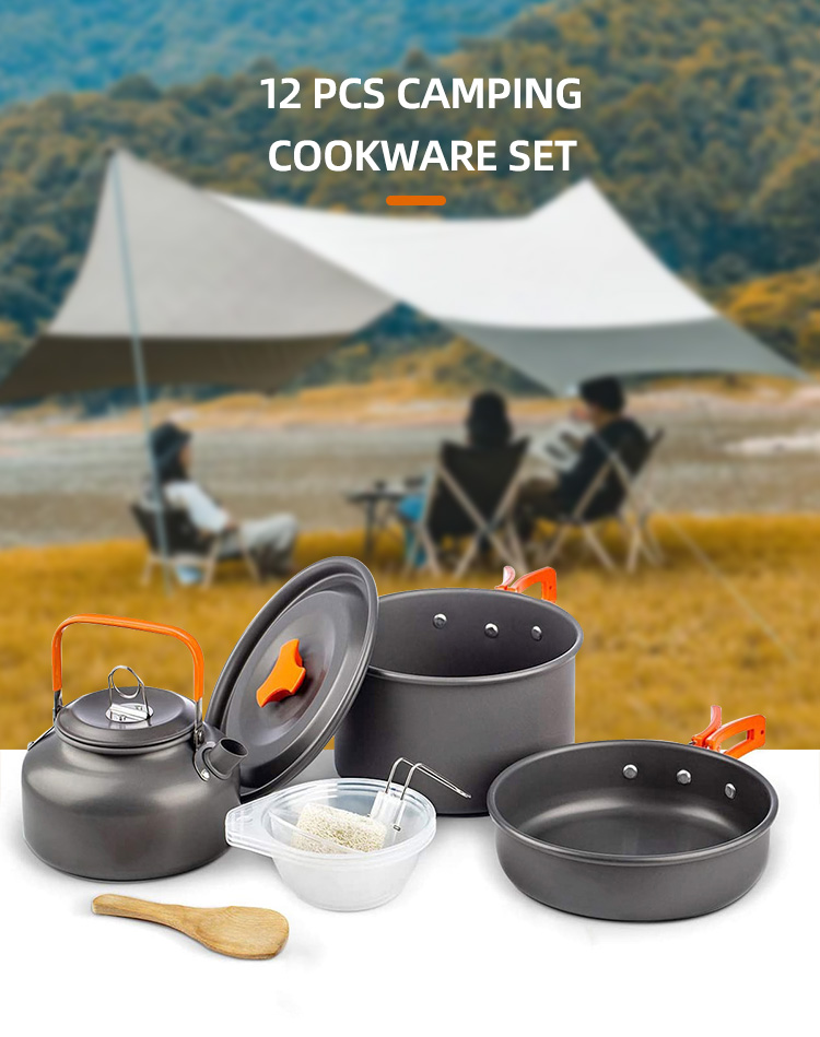 Camping Outdoor Cookware Sets Portable Folding Teapot Set
