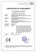 AG SONIC TECHNOLOGY LIMITED Certifications