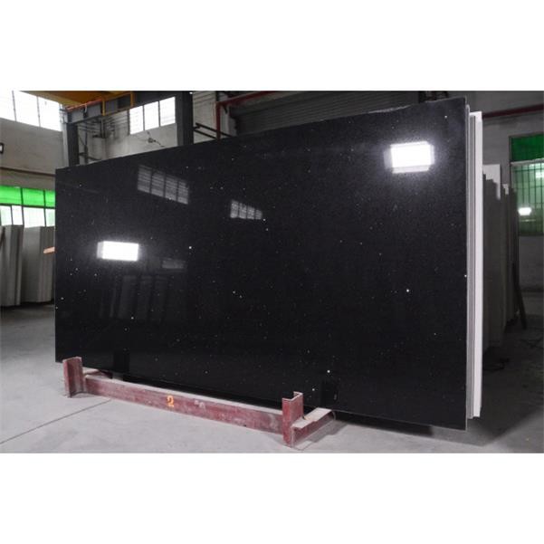 20MM Cut To Size Mirror Black Glass Quartz With Kitchen Countertop