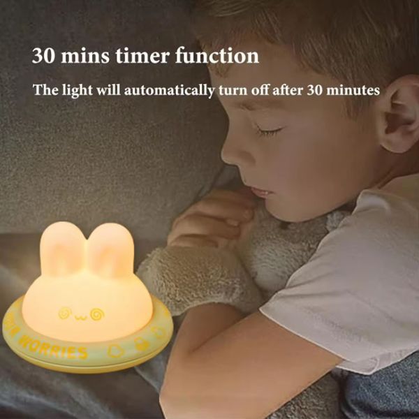 Rechargeable Led Night Light 3000K Timed Shutdown 3 Speed Brightness Adjustment