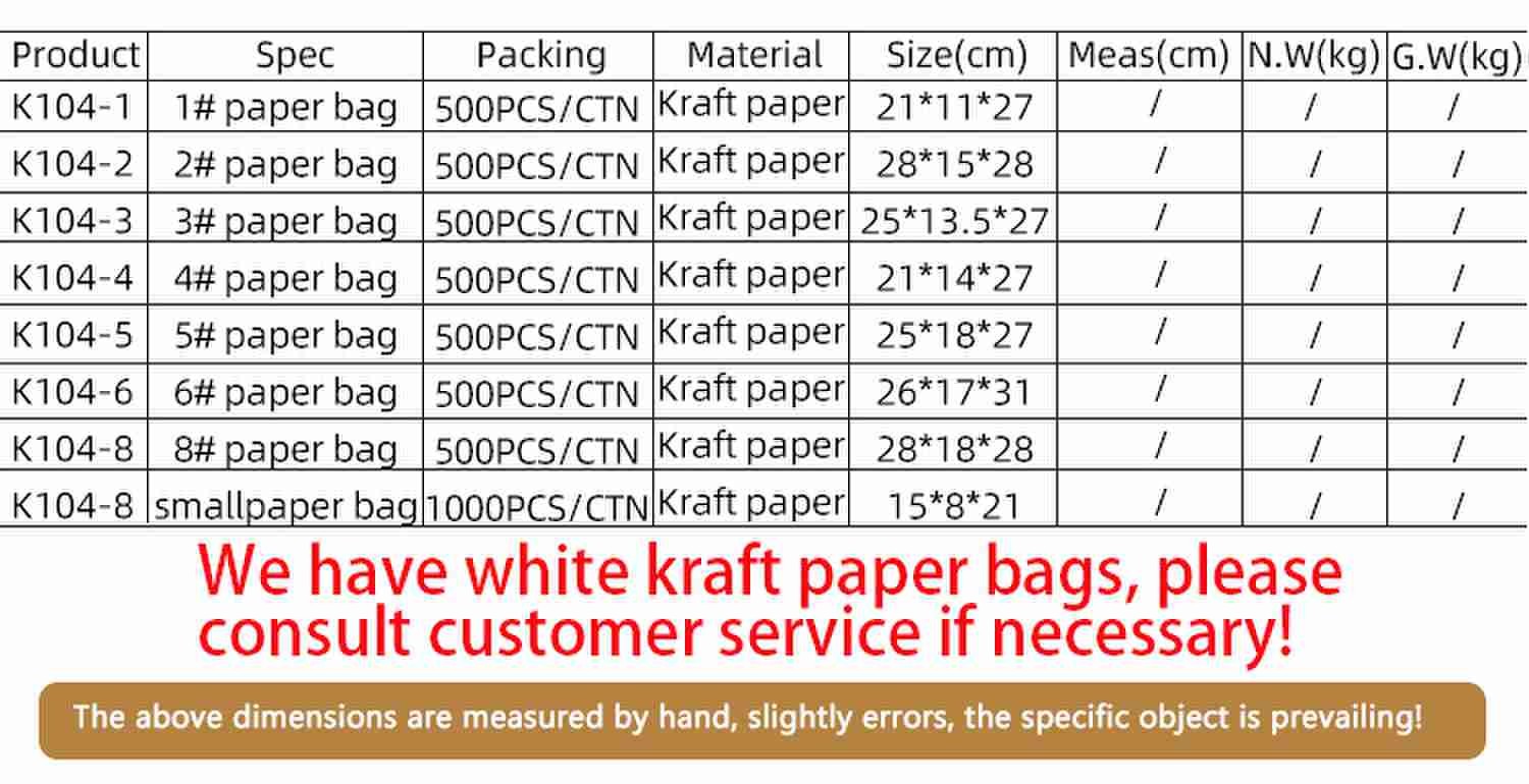 Custom Print Grocery Brown Kraft Bags Bulk With Handle 80gsm