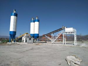 Wholesale automatic concrete mixing plants Ready mix concrete batch plant for sale belt stationary from china suppliers