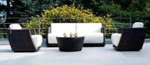 Wholesale 4pcs rattan sofa with very thick cushion from china suppliers