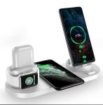 6 In 1 Electronic Wireless Charger Corporate Gift ABS Material Multifunctional