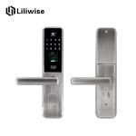 OLED Display Fingerprint Door Lock Touch Screen Digital Intelligent 4x AA