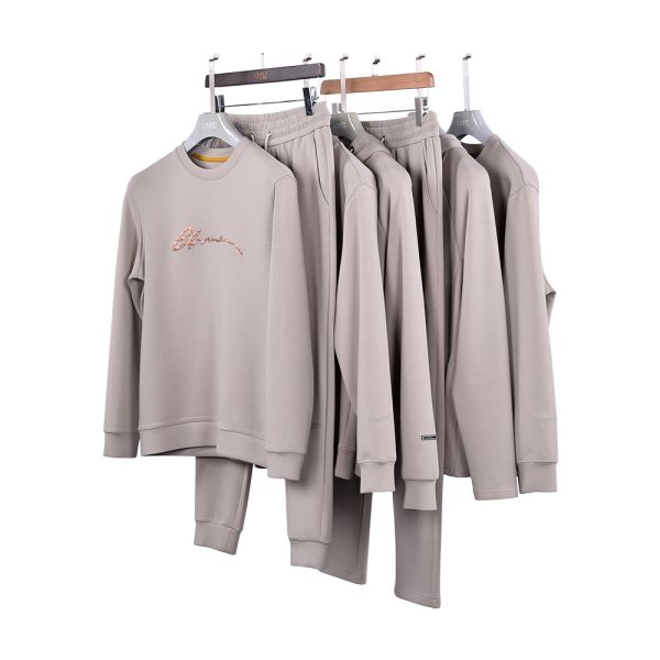 Essential Style Men Cotton Hoodie Set Breathable Customized