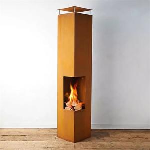 Wholesale Garden Warming Rustic Wood Burning Outdoor Fireplace Corten Metal Chiminea from china suppliers