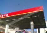 Gas Station Light Steel Roof Trusses with Steel Space Frame Canopy