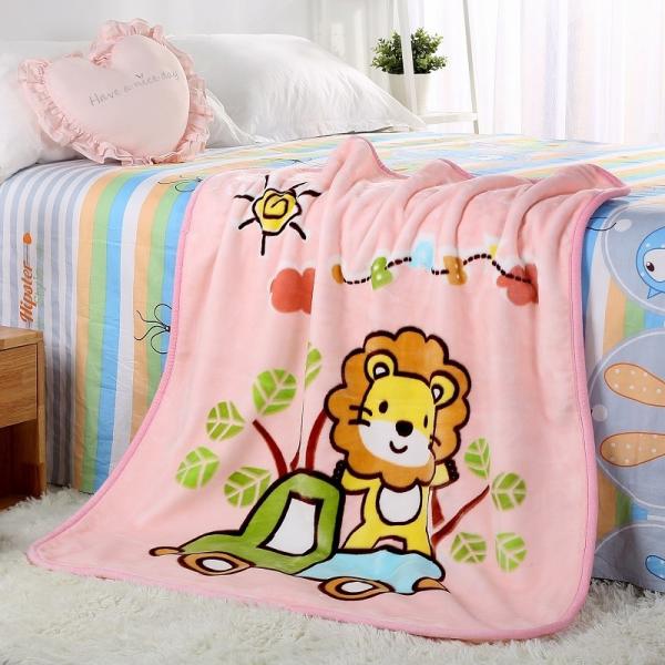 Cartoon Printed Flannel Blanket , 1000gram Thick Throw Blankets for Spring