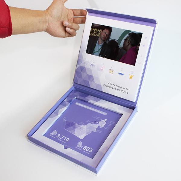 business advertising electronic 4.3inch video booklet with USB cable , video