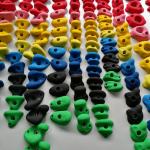 Outdoor Training Climbing Walls Polyurethane Climbing Holds in Colorful Design
