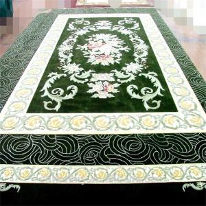 Wholesale 3d Green Hand Embossed 100 Wool Carpet Rug Fire Resistance Anti - Slip Feature from china suppliers