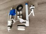 Single Push Button POM Toilet Tank Fittings Embedded Filling Valve + Flapper