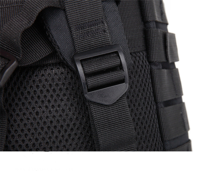 Oxford Black Tactical assault backpack 45L Molle System With Heavy Duty Zipper