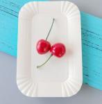 Disposable Tableware Birthday Cake Lace Rectangular Paper Plate