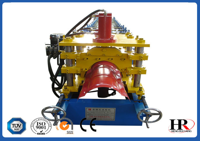 ISO Hydraulic Roof Ridge Cap Roll Forming Machine with Industrial GCr15 Roller