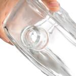 Professional Arc Shaped Glass Brandy Liquor Bottles for Beverage Industry