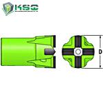 12° 30mm 40mm Industrial Drill Tapered Cross Bit For Stone
