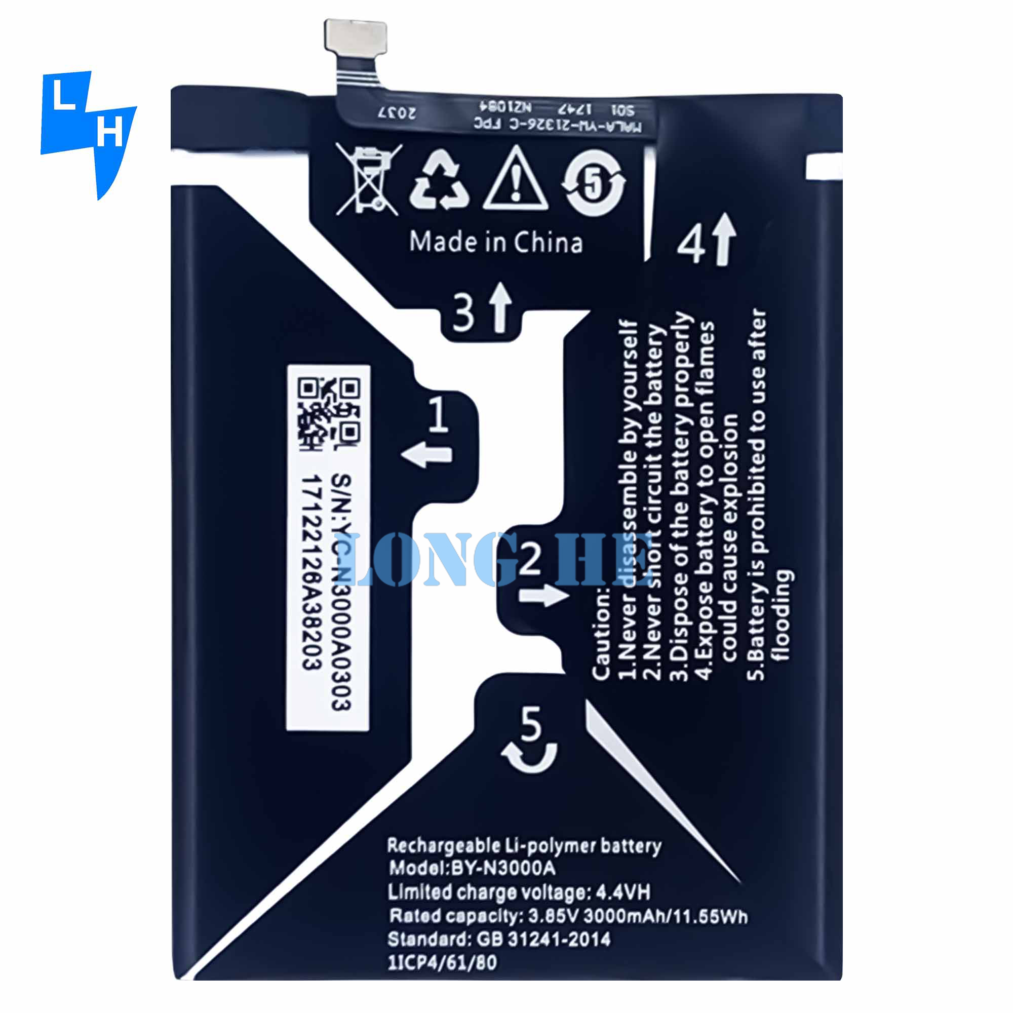 100% Compatible Replacement Mobile Battery BY-N3000A For Gionee Original lithium-ion batteries for mobile