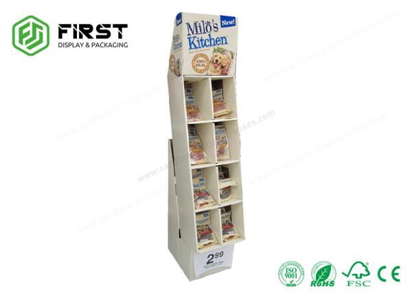 Stable Corrugated Pop Displays , Full Color Printing Paper Floor Display Stand