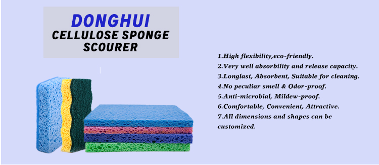 Sustainable Compressed Cellulose Sponge Non Toxic Harmless Cellulose Kitchen Sponge