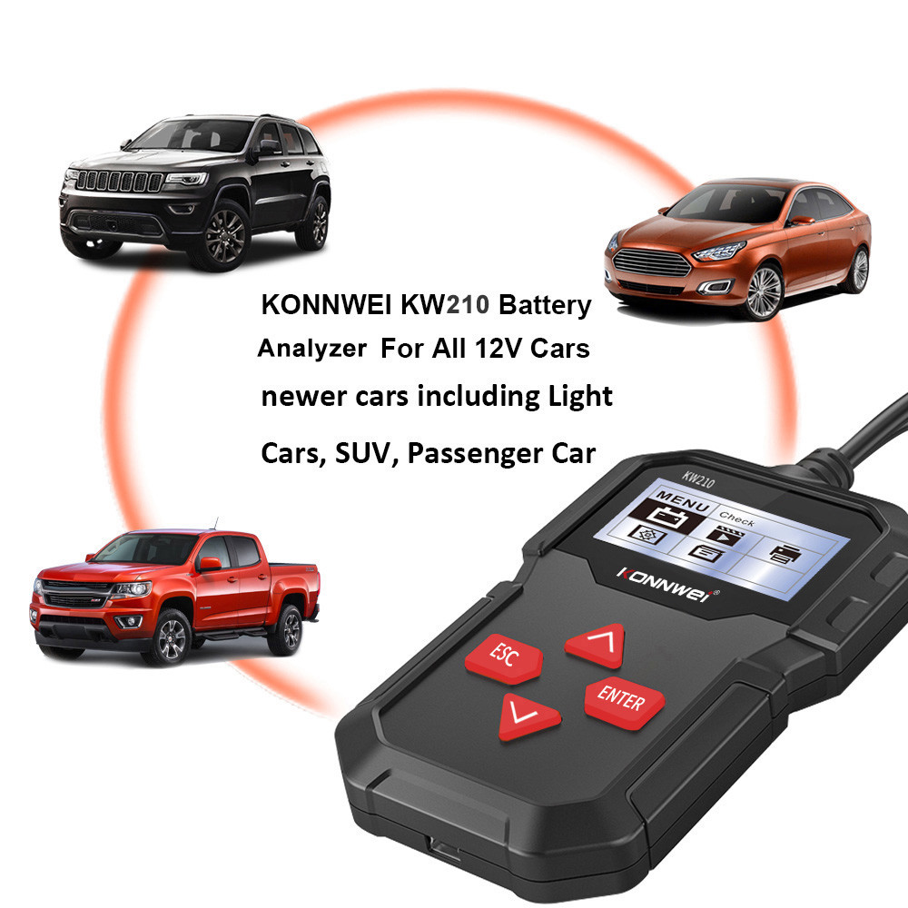 2.4 Inch LCD Screen Konnwei Car Diagnostic Scanner Multi - Functional Black Color