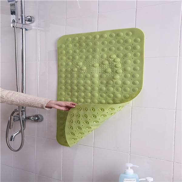 Customized Printed Plastic Non Slip Suction Backing Bath Mat PVC Shower Mat