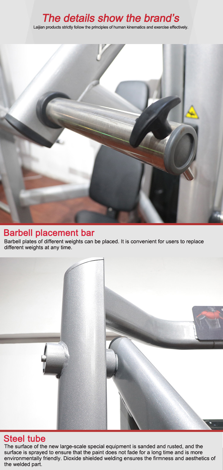 300kg Bearing Commercial Grade Gym Equipment Customizable Decline Chest Press Machines
