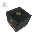 Flip Shape Gold Foiled Craft Paper Gift Box For Jewelry Packaging