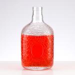 Transparent 500ml Beauty Wine Glass Bottle with Unique Design and Cork Sealing