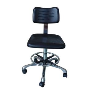 Wholesale Black ESD Lab Chairs Polyurethane Material w/Footring Five Star Polished Aluminum Base from china suppliers
