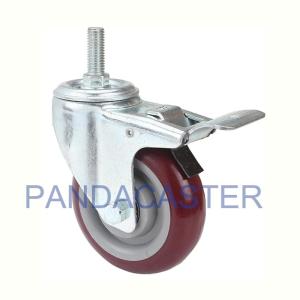 Wholesale Durable Medium Duty Casters 220Lbs 100mm Braked Castors from china suppliers