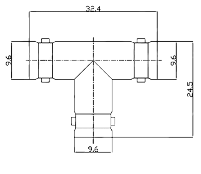 BNC T Adapter BNC-KKK Triple Female 50 Ohm Gold-Plated Brass DC-4GHz RF Connector for CCTV & Security Systems