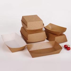 Wholesale Disposable Corrugated Burger Box and French Fries Box Kraft Paper Packaging Box for Hamburger from china suppliers