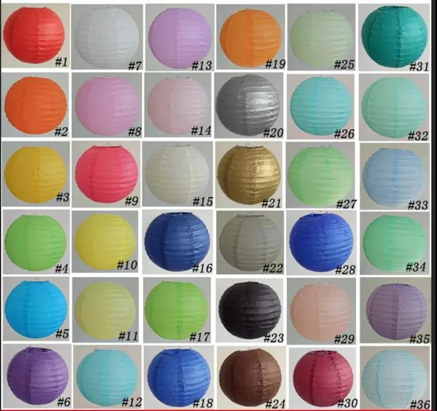 Colorful Chinese Paper Lamp Paper Lantern Decorations 6 Inch / 8 Inch