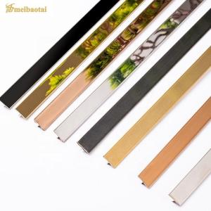 Wholesale Brush T Shape Stainless Steel Tile Trim 0.55MM Thickness Anti Finger Print from china suppliers
