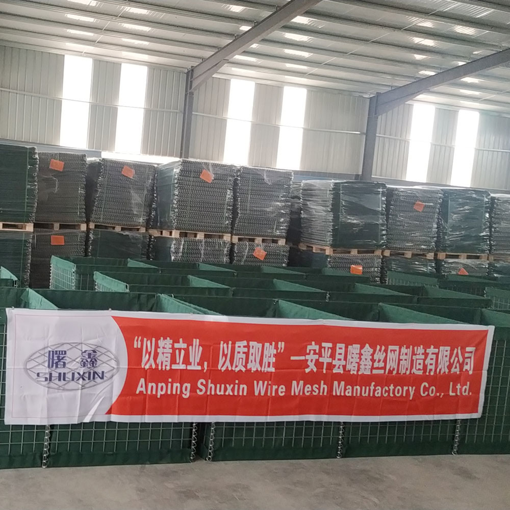 Galvanized Welded Square 3x3 Inches Military Barrier Defensive Stone Box Barriers In Ghana
