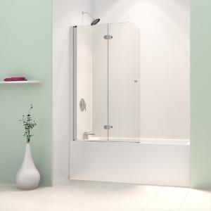 Wholesale Frameless Tempered Glass Shower Screen Polished Chrome For Bathtub from china suppliers