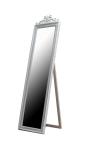 shinning white wood free-standing mirror