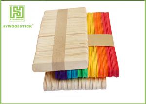 Wholesale 114mm Wavy Popsicle Sticks Wooden , Flat Handicraft Ice Cream Sticks In Bundle from china suppliers