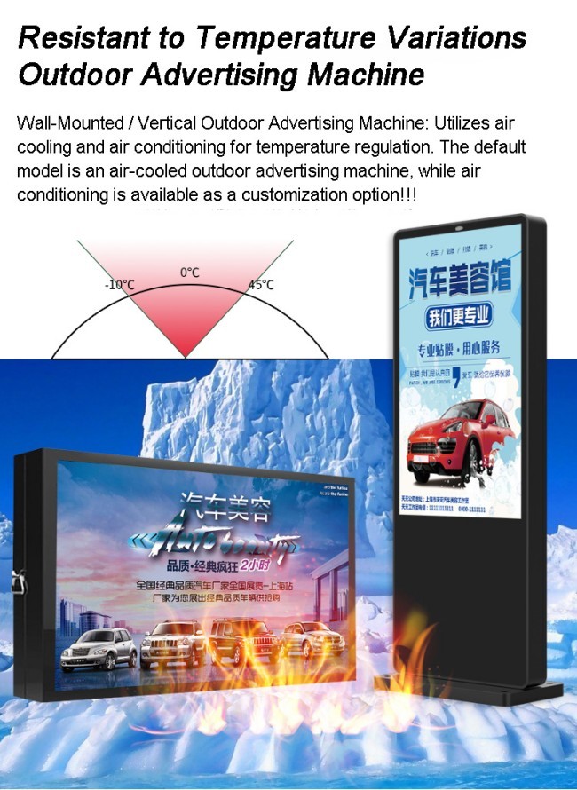 55 Inch LCD Touch Screen Panel Advertising Player with Aluminum Alloy Frame and Dual OS Operating System Option