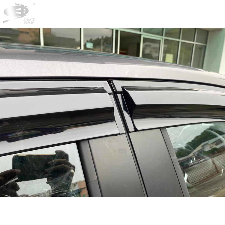 Dark Smoke Custom Rain Guards , Side Window Vents For Cars