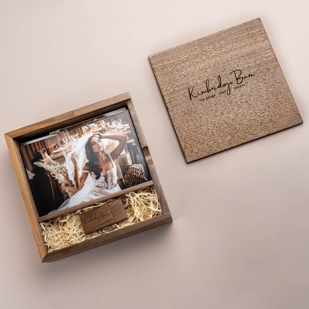 wooden USB box wooden baby photo box storage box