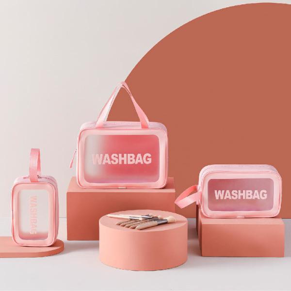 Women Transparent Waterproof Makeup Bag Portable Travel Wash Storage Pouch Large