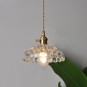Wholesale Modern Glass Flower Pendant Light Fixture Luminaire Kitchen Dining Room Restaurant Decoration Hanging Lamp(WH-GP-56) from china suppliers