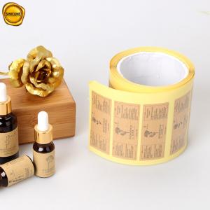 Wholesale 25cm Kraft Paper Sticker Labels Custom Brown Paper Label Printing For Ampoule from china suppliers
