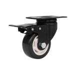 100kg Load Side Brake Ball Bearing Polyurethane Furniture Caster with Stopper