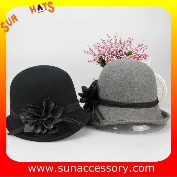 0402 Sunny hats unique charchaol wool felt hats for ladies ,Shopping online hats and caps wholesaling