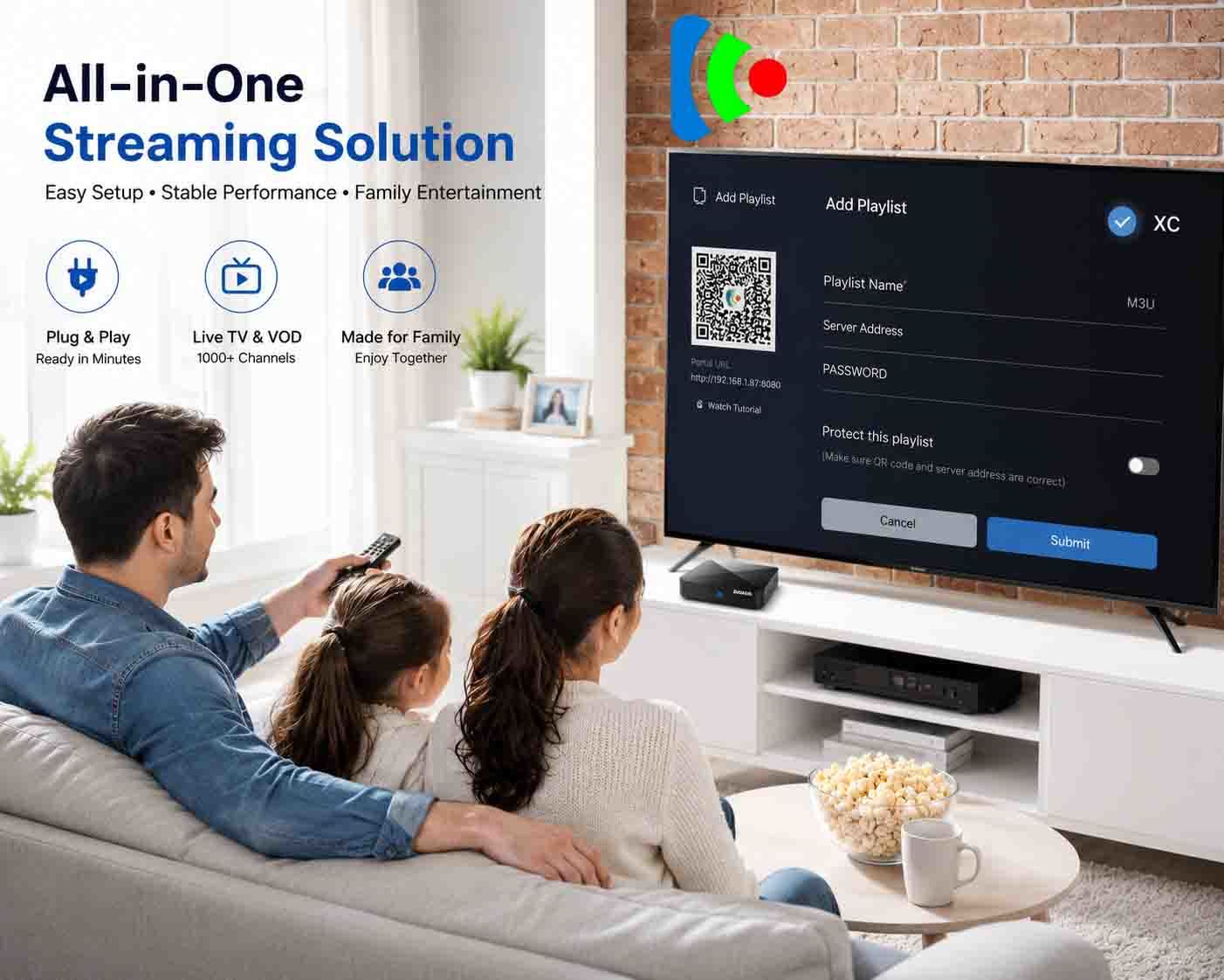 Custom IPTV TV Box with Tivimagic Streaming Player and Reseller Panel for Global Distribution