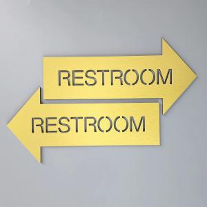 Wholesale Building Office Washroom Restroom Arrow Sign Rustproof Waterproof from china suppliers